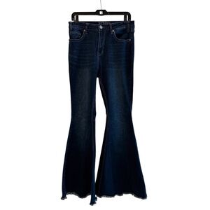 Rock and Roll Denim High Rise Flare Leg Bell Bottom‎ Frayed Jeans Size 30 x 32